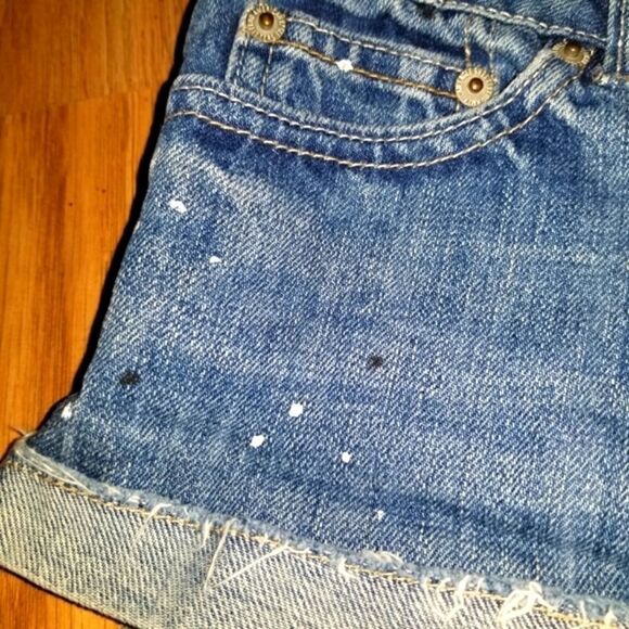 American Eagle Paint Splash Denim Shorts - Picture 7 of 8